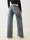 BOBBI FRAYED LOW RISE BAGGY JEAN