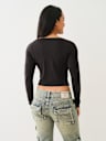 HORSESHOE BOAT NECK LONG SLEEVE TEE