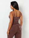 RIBBED VINTAGE WASH CAMI BODYSUIT