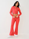 VINTAGE LOGO BIG T CROP ZIP HOODIE