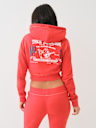 VINTAGE LOGO BIG T CROP ZIP HOODIE