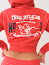 VINTAGE LOGO BIG T CROP ZIP HOODIE