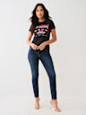 CRYSTAL RETRO HORSESHOE CREW TEE