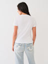 CRYSTAL RETRO HORSESHOE CREW TEE