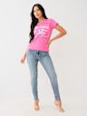 CRYSTAL RETRO HORSESHOE CREW TEE