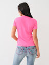 CRYSTAL RETRO HORSESHOE CREW TEE