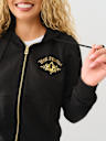 CRYSTAL METALLIC ZIP HOODIE