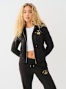 CRYSTAL METALLIC ZIP HOODIE