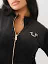 CHAQUETA DEPORTIVA DE TERCIOPELO CON HERRADURA EN CRISTAL
