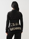 CHAQUETA DEPORTIVA DE TERCIOPELO CON HERRADURA EN CRISTAL