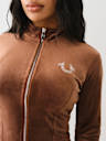 CHAQUETA DEPORTIVA DE TERCIOPELO CON HERRADURA EN CRISTAL