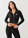 EMBROIDERED LOGO ZIP TRACK JACKET