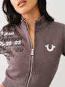 HORSESHOE LOGO CROP ZIP TRACK JACKET