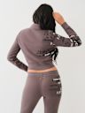 HORSESHOE LOGO CROP ZIP TRACK JACKET