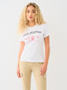 CRYSTAL ARCHED LOGO SLIM TEE