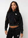 VINTAGE WASH LOGO CROP HOODIE 