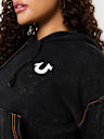 VINTAGE WASH LOGO CROP HOODIE 