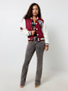 FLEECE PATCH VARSITY JACKET