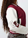 FLEECE PATCH VARSITY JACKET
