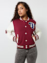 FLEECE PATCH VARSITY JACKET