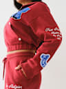 CRYSTAL PATCH ZIP VARSITY HOODIE