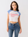 CAMISETA PEQUEÑA BURNOUT CON LOGOTIPO