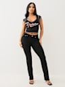 RUCHED CAP SLEEVE LOGO BABY TEE