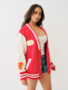 LOGO VARSITY CARDIGAN SWEATER