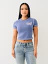 FLATLOCK WINGED CRYSTAL LOGO BABY TEE