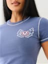 FLATLOCK WINGED CRYSTAL LOGO BABY TEE