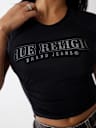 ARCHED MESH LOGO RUCHED TOP