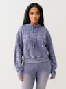 VINTAGE APPLIQUE LOGO CINCHED HOODIE