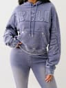 VINTAGE APPLIQUE LOGO CINCHED HOODIE