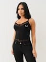LACE CRYSTAL HORSESHOE CAMI