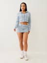 RAW EDGE BIG T SHRUNKEN ZIP HOODIE