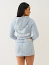 RAW EDGE BIG T SHRUNKEN ZIP HOODIE