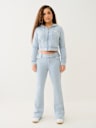 WASHED BIG T RAW EDGE TRACK PANT