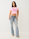 JOEY LOW RISE SUPER QT FLAP FLARE JEAN