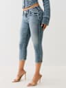 JENNIE MID RISE FLAP SKINNY CAPRI