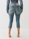 JENNIE MID RISE FLAP SKINNY CAPRI
