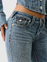 JENNIE MID RISE FLAP SKINNY CAPRI