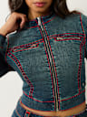 SHRUNKEN SUPER T DENIM MOTO JACKET