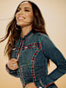 SHRUNKEN SUPER T DENIM MOTO JACKET
