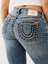 JEANS CORTE DE BOTA BECCA DE TIRO MEDIO Y SUPER T