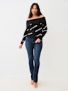 OFF-THE-SHOULDER LOGO SWEATER 