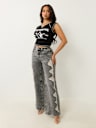 BOBBI SUPER DISTRESSED MID RISE BAGGY JEAN