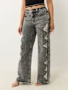 BOBBI SUPER DISTRESSED MID RISE BAGGY JEAN