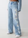 BOBBI SUPER DISTRESSED MID RISE BAGGY JEAN