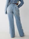BOBBI SUPER DISTRESSED MID RISE BAGGY JEAN