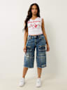 JEANS CAPRI TIPO CARGO HOLGADOS BOBBI